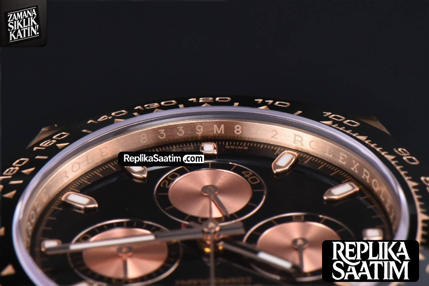 Daytona 116515 RG APSF Black Dial Ceramic Bezel Lume Marker Oysterflex Strap Tungsten Version SH4130 -13