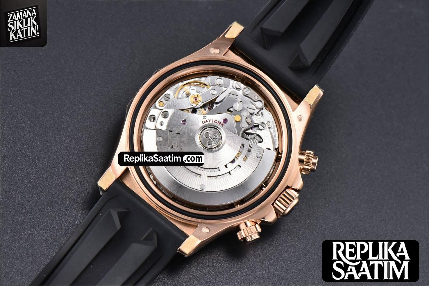 Daytona 116515 RG APSF Black Dial Ceramic Bezel Lume Marker Oysterflex Strap Tungsten Version SH4130 -21