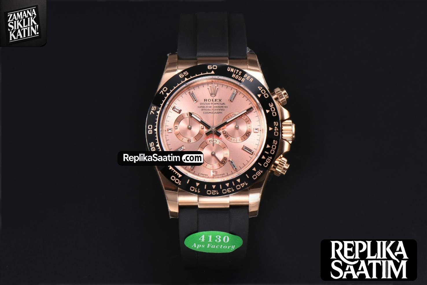 Daytona 116515 RG APSF RG Dial Ceramic Bezel Diamond Marker Oysterflex Strap Tungsten Version SH4130 -02