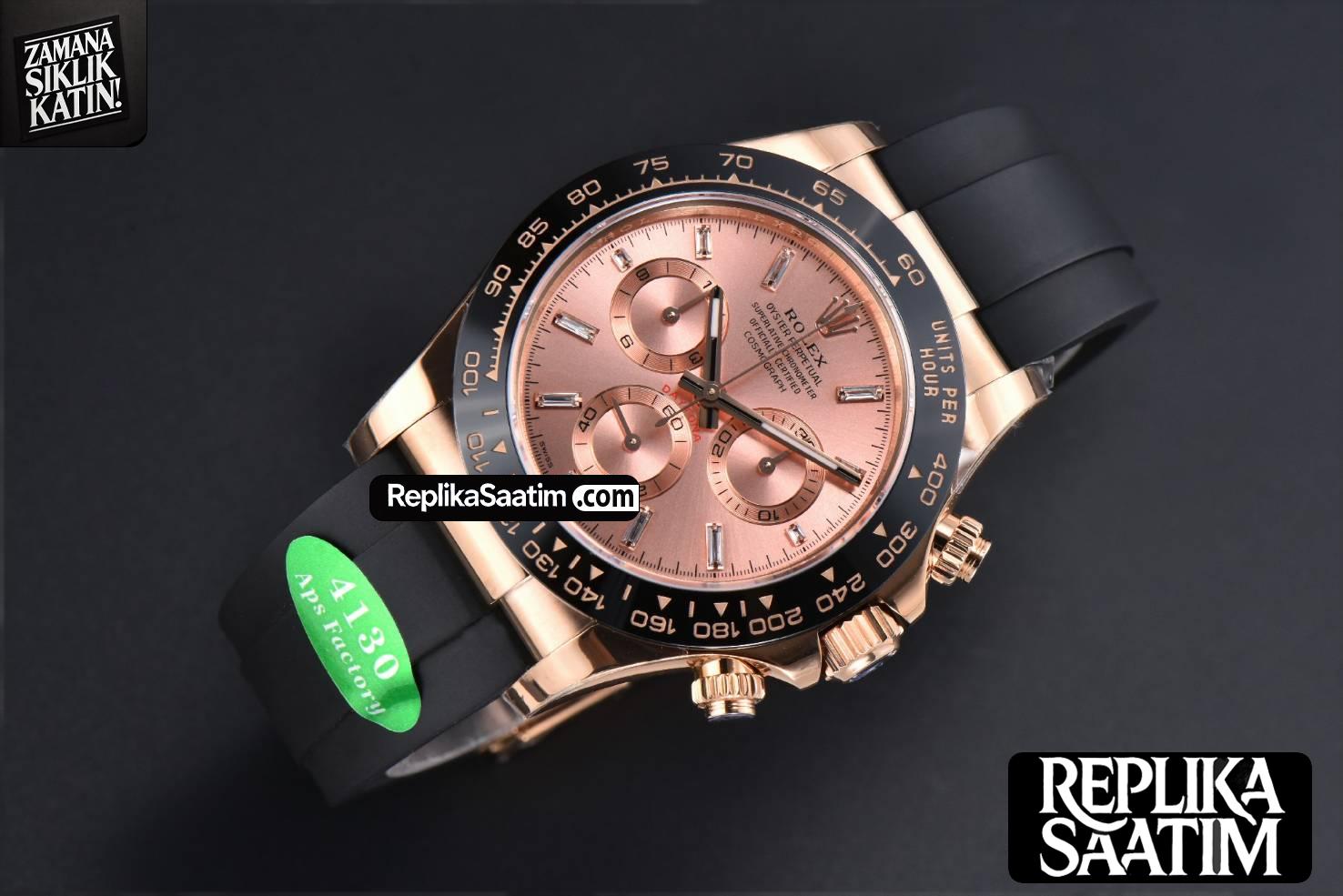 Daytona 116515 RG APSF RG Dial Ceramic Bezel Diamond Marker Oysterflex Strap Tungsten Version SH4130 -03