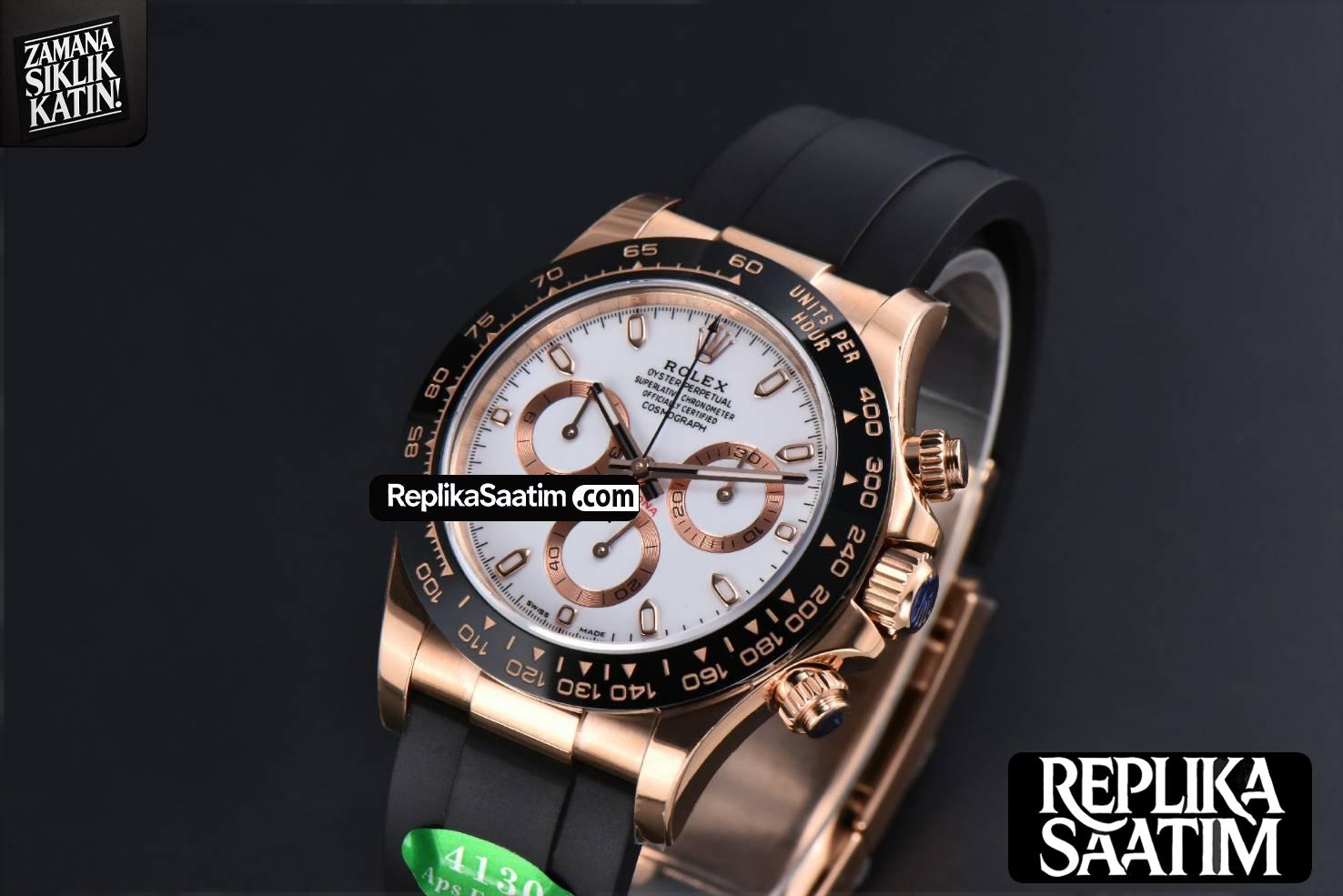 Daytona 116515 RG APSF White Dial Ceramic Bezel Lume Marker Oysterflex Strap Tungsten Version SH4130 -04