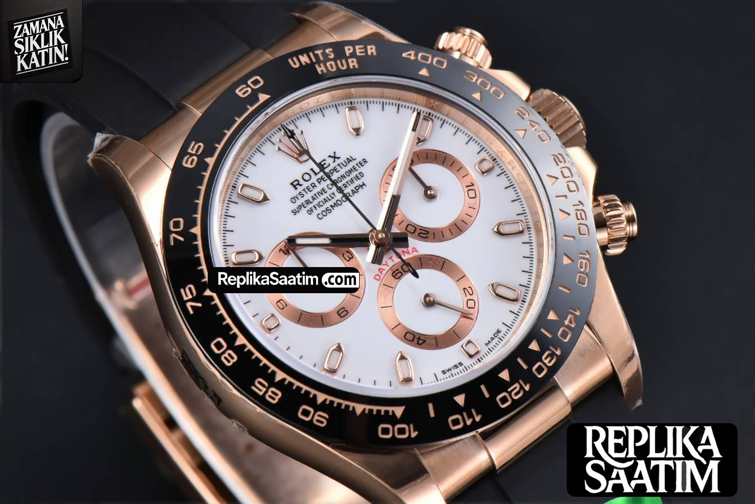 Daytona 116515 RG APSF White Dial Ceramic Bezel Lume Marker Oysterflex Strap Tungsten Version SH4130 -14