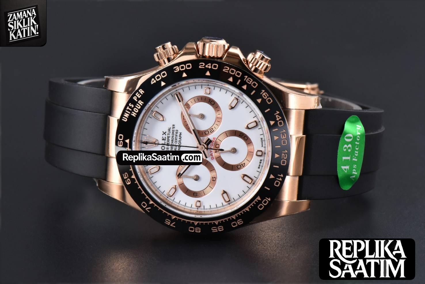Daytona 116515 RG APSF White Dial Ceramic Bezel Lume Marker Oysterflex Strap Tungsten Version SH4130 -15