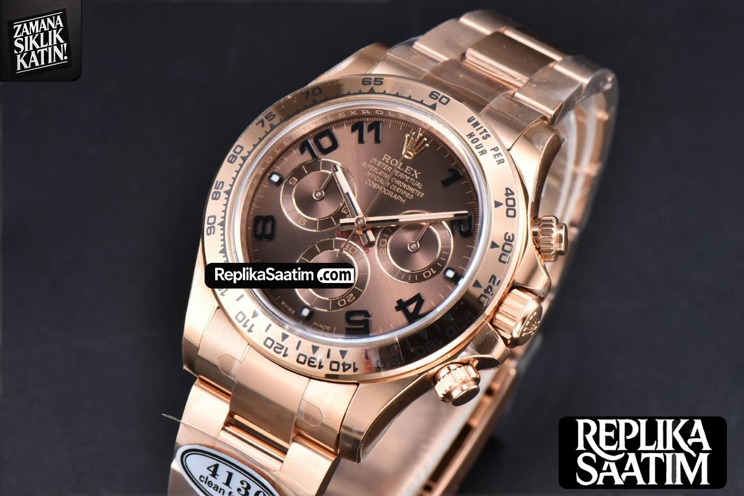 Daytona 116515 RG Clean CF 40MM Brown Dial Digital Marker RG Bracelet 4130 -03