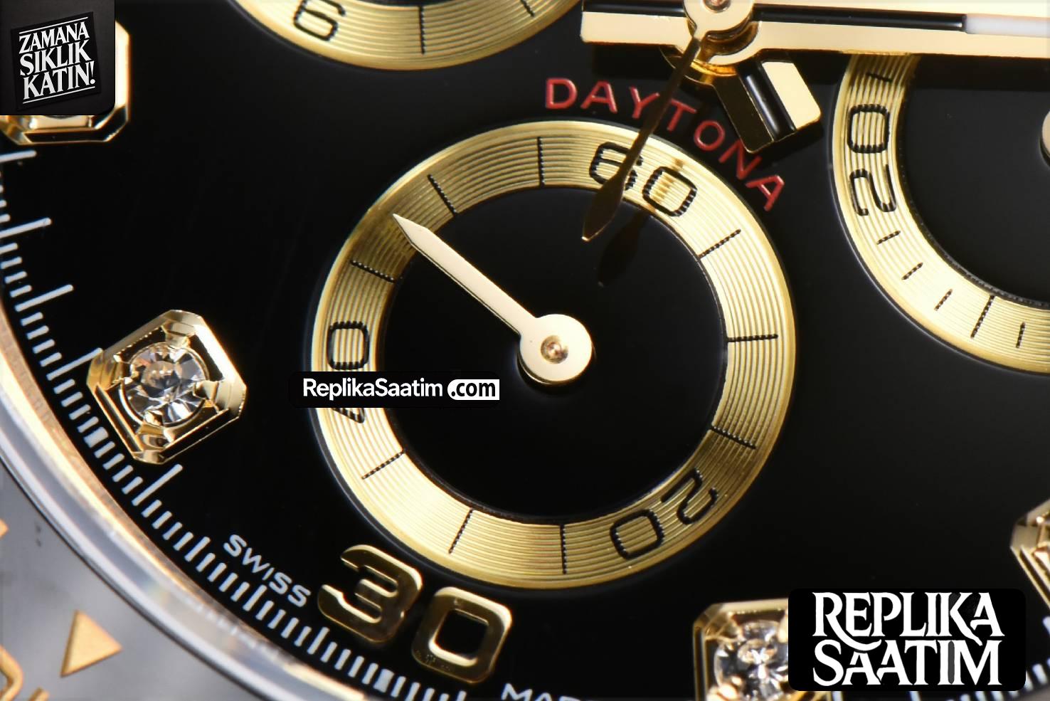 Daytona 116518 YG APSF Black Dial Ceramic Bezel Diamond Marker Oysterflex Strap Tungsten Version SH4130 -08