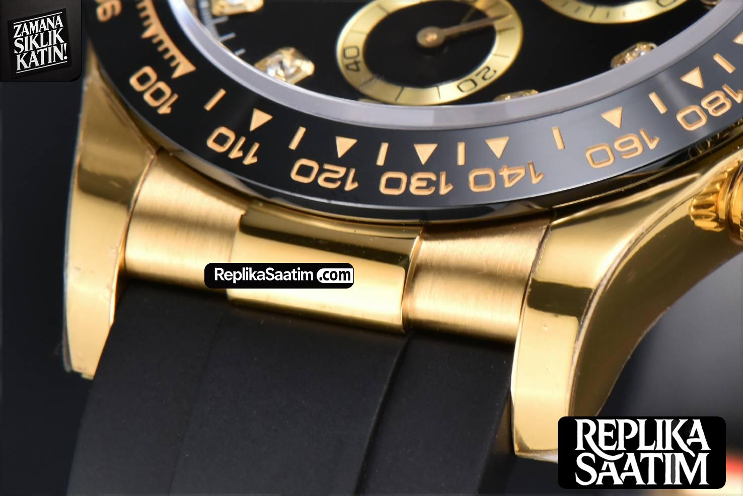 Daytona 116518 YG APSF Black Dial Ceramic Bezel Diamond Marker Oysterflex Strap Tungsten Version SH4130 -10