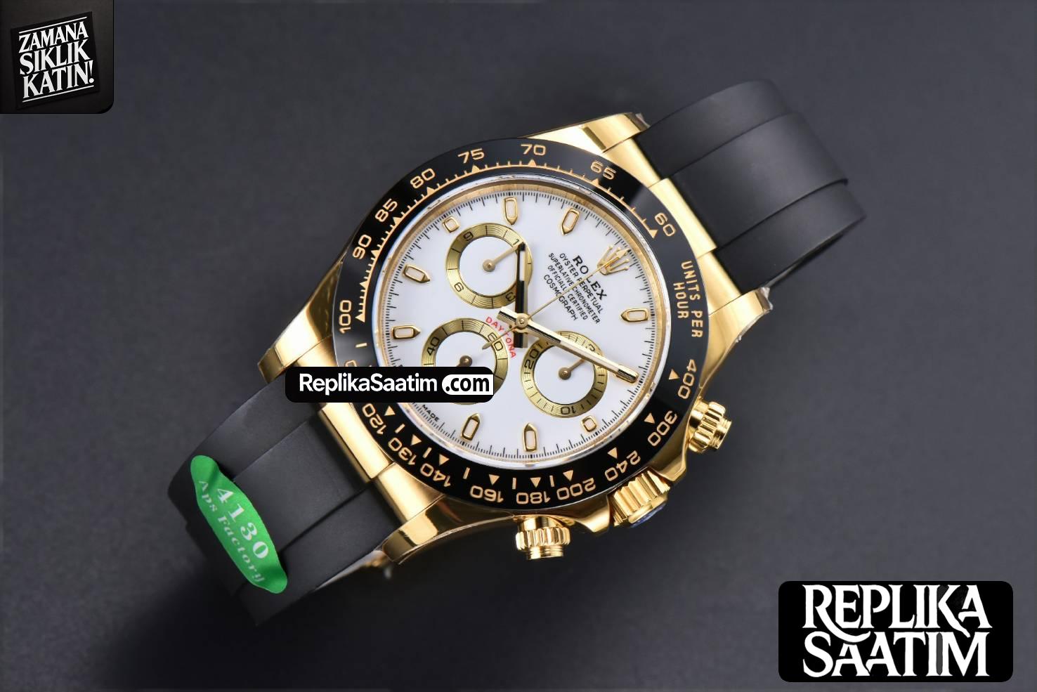 Daytona 116518 YG APSF White Dial Ceramic Bezel Lume Marker Oysterflex Strap Tungsten Version SH4130 -03