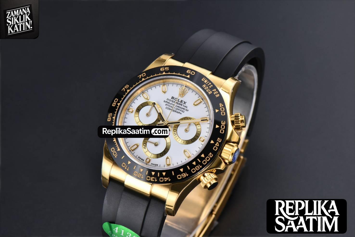 Daytona 116518 YG APSF White Dial Ceramic Bezel Lume Marker Oysterflex Strap Tungsten Version SH4130 -04