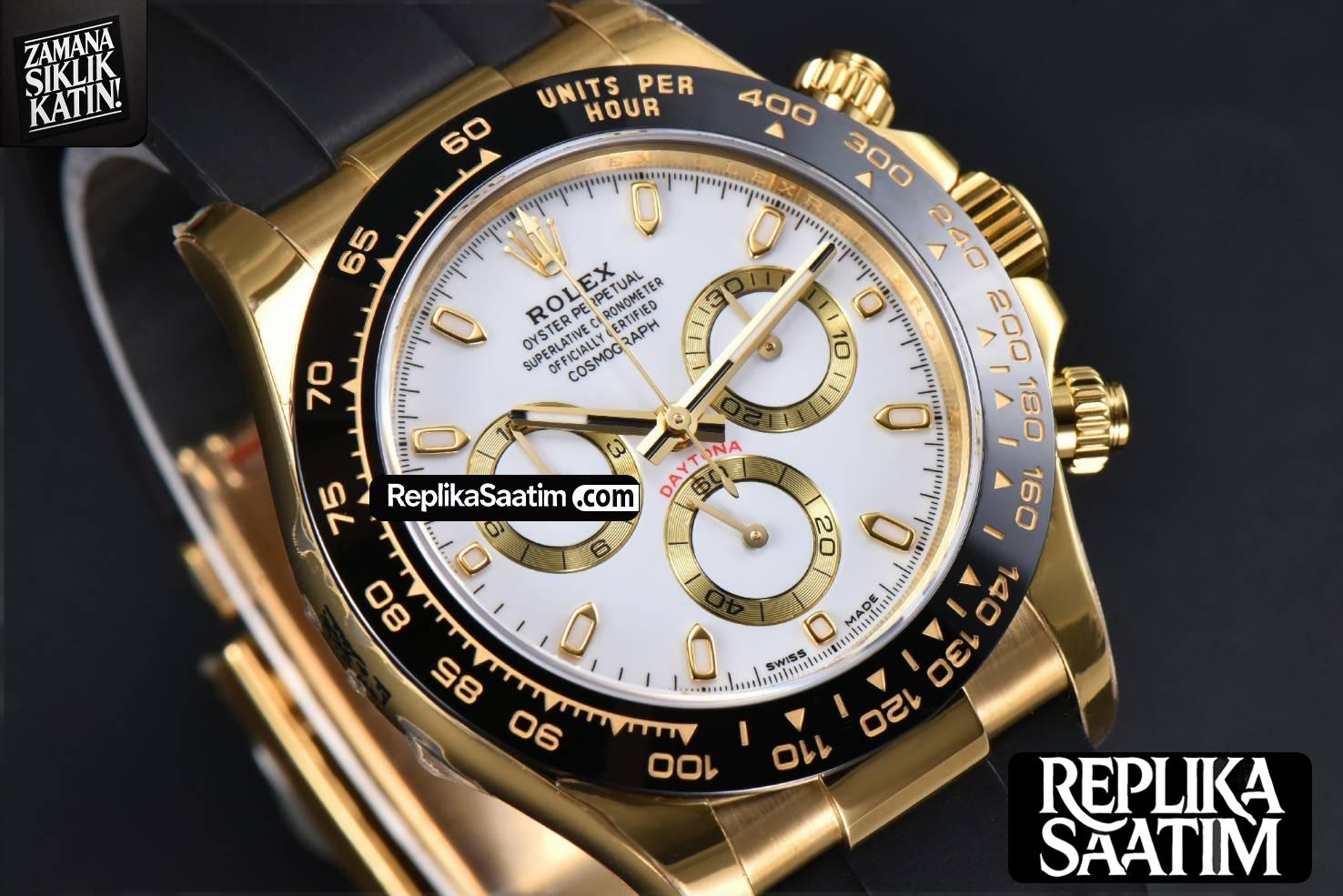 Daytona 116518 YG APSF White Dial Ceramic Bezel Lume Marker Oysterflex Strap Tungsten Version SH4130 -14