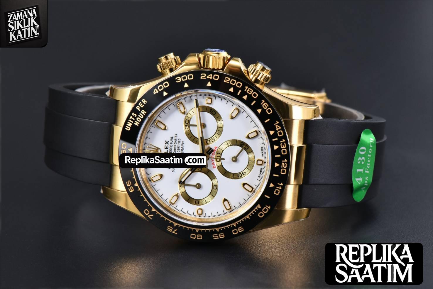 Daytona 116518 YG APSF White Dial Ceramic Bezel Lume Marker Oysterflex Strap Tungsten Version SH4130 -15