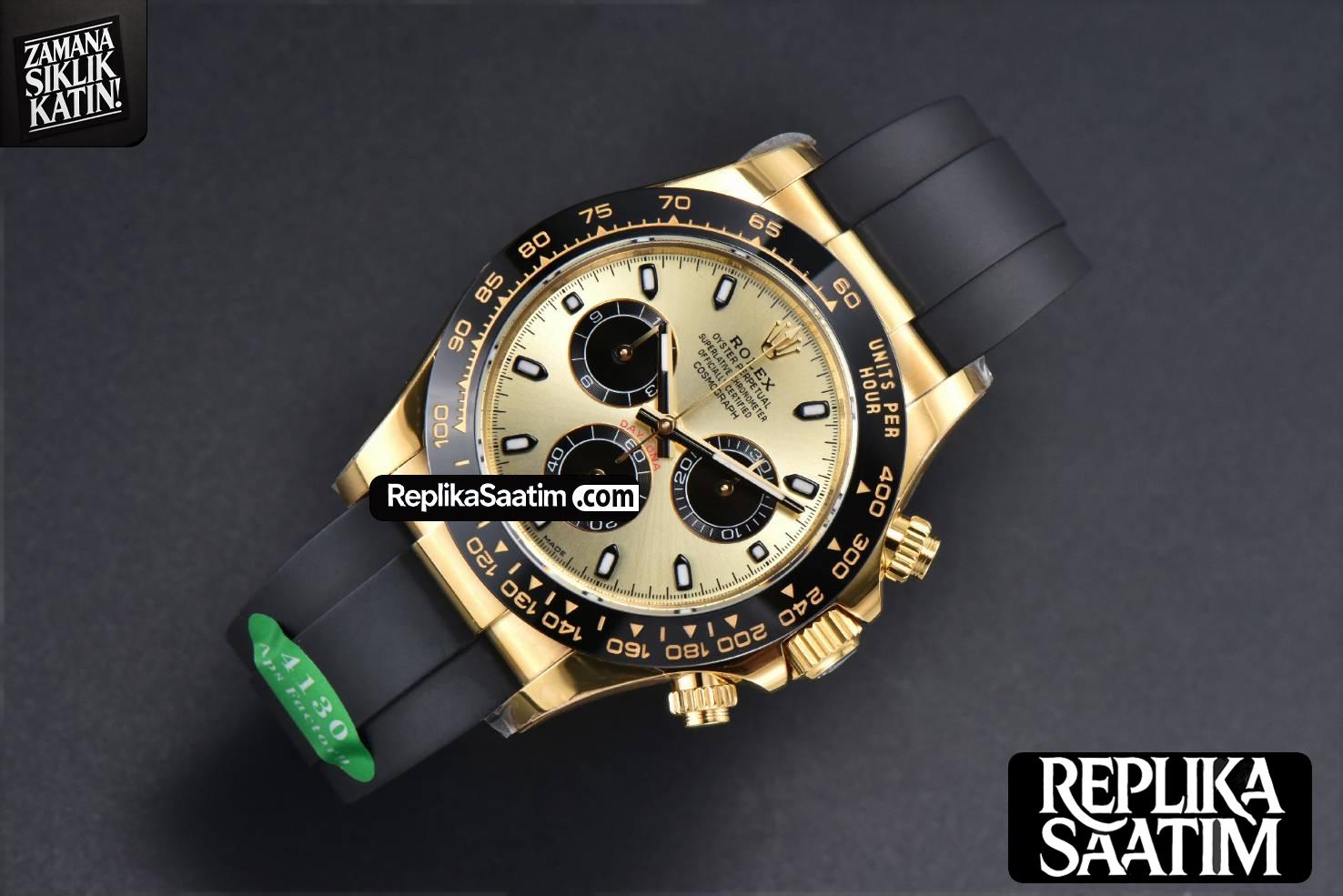 Daytona 116518 YG APSF YG/Black Dial Ceramic Bezel Lume Marker Oysterflex Strap Tungsten Version SH4130 -03