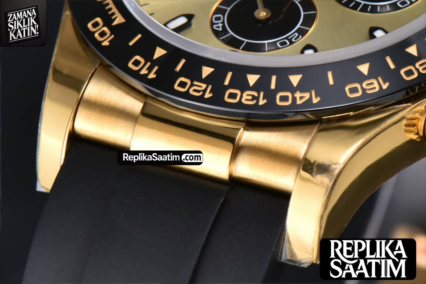 Daytona 116518 YG APSF YG/Black Dial Ceramic Bezel Lume Marker Oysterflex Strap Tungsten Version SH4130 -10