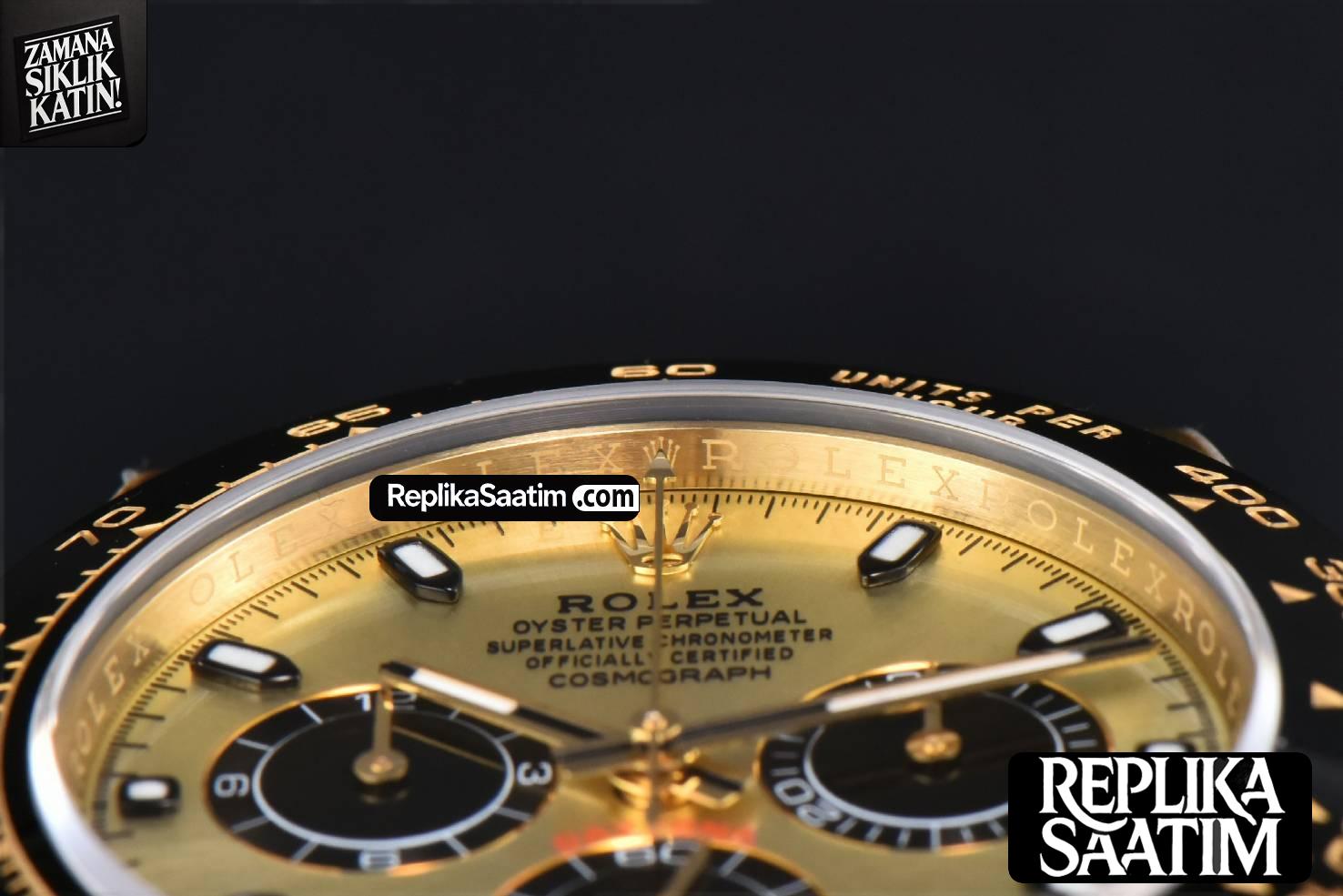 Daytona 116518 YG APSF YG/Black Dial Ceramic Bezel Lume Marker Oysterflex Strap Tungsten Version SH4130 -11