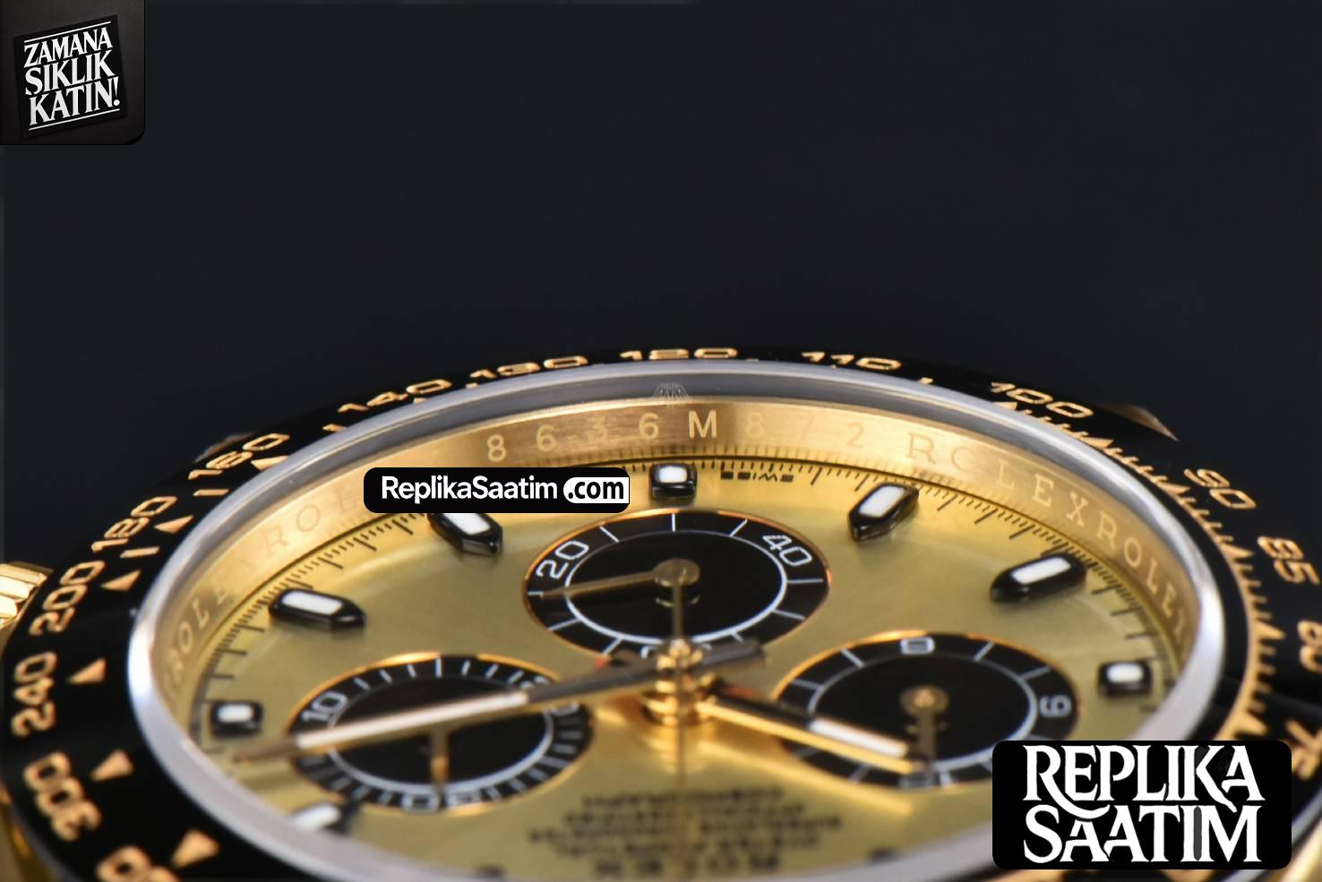 Daytona 116518 YG APSF YG/Black Dial Ceramic Bezel Lume Marker Oysterflex Strap Tungsten Version SH4130 -12