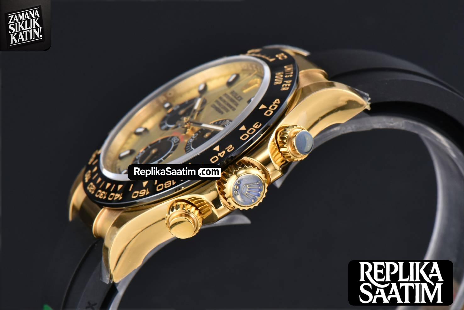 Daytona 116518 YG APSF YG/Black Dial Ceramic Bezel Lume Marker Oysterflex Strap Tungsten Version SH4130 -13