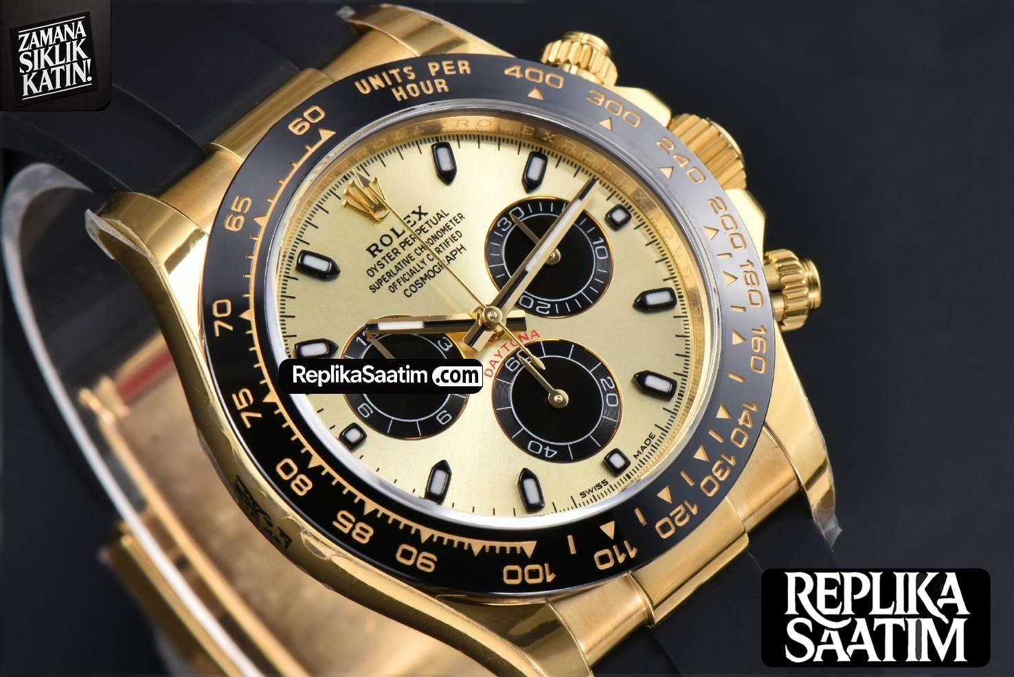 Daytona 116518 YG APSF YG/Black Dial Ceramic Bezel Lume Marker Oysterflex Strap Tungsten Version SH4130 -14