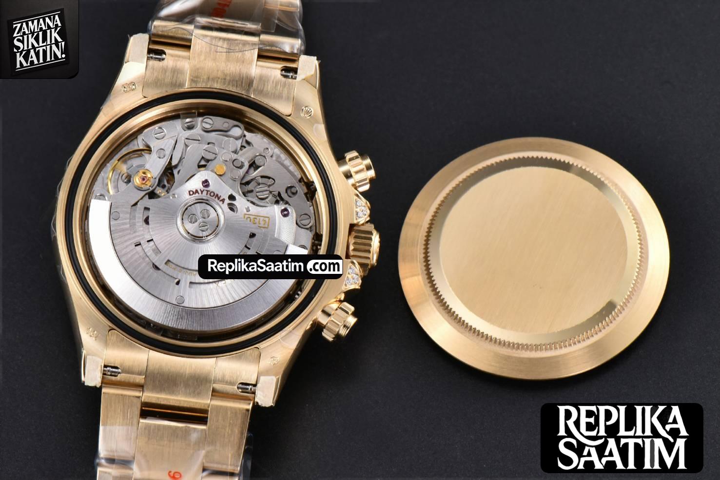 Daytona 116598  Rainbow ZF Black Diamonds Dial on YG Bracelet SH4130 -32