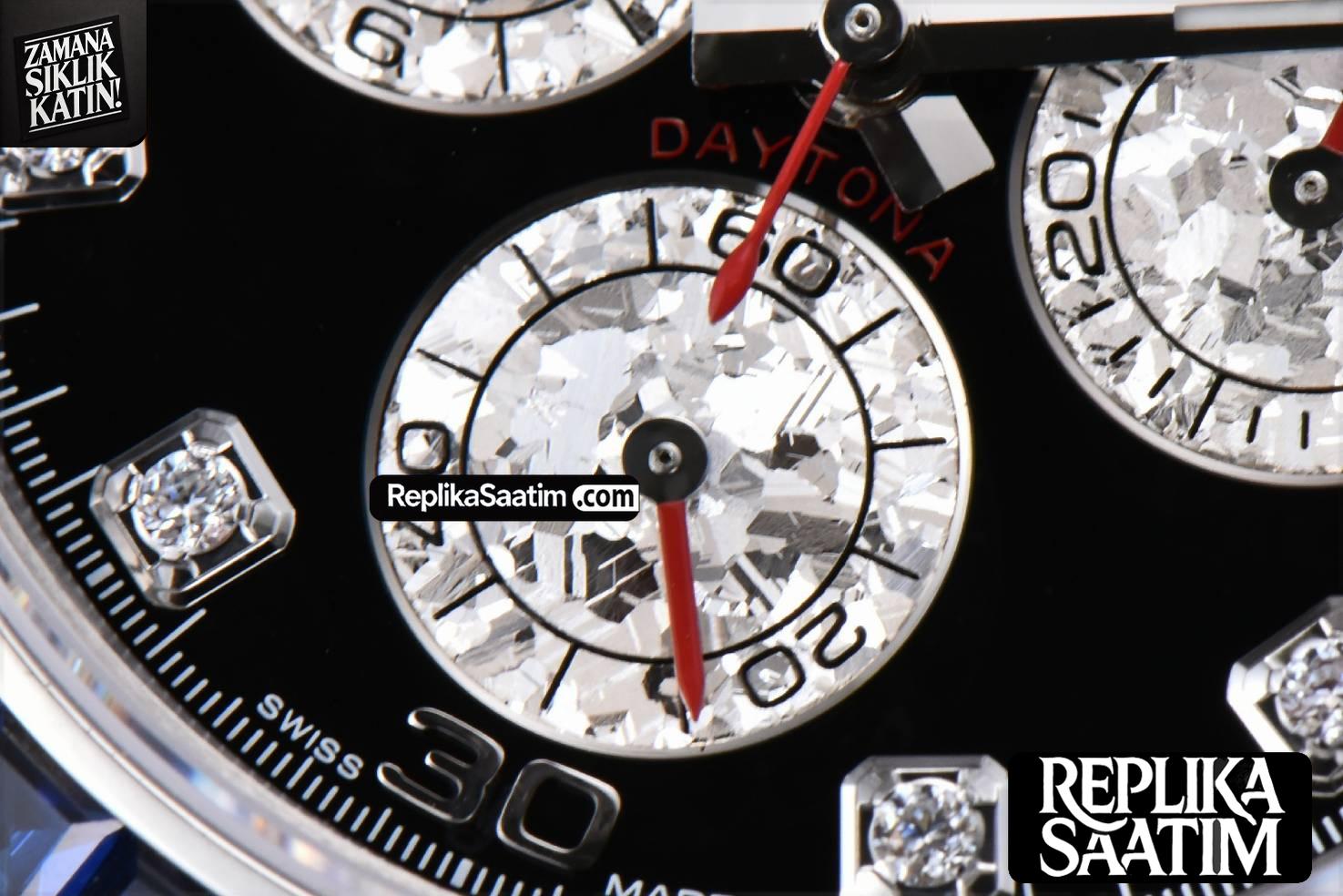 Daytona 116599 Rainbow ZF   Black Diamonds Dial on SS Bracelet SH4130 -08