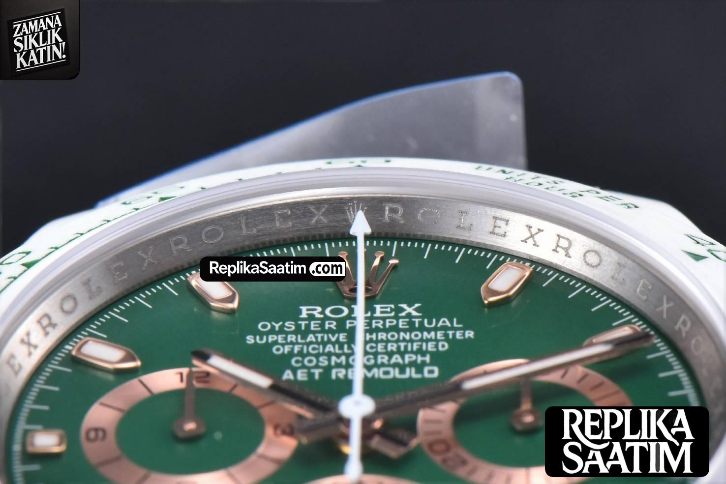Daytona AET White Ceramic Green Dial Ceramic Bracelet SA4130 V2 -11