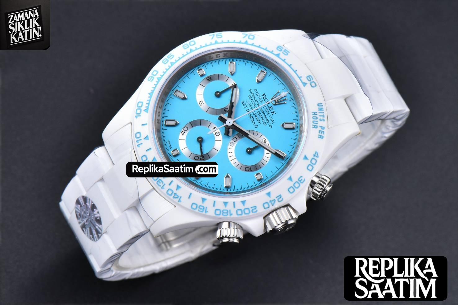 Daytona AETF White Ceramic Blue Dial Ceramic Bracelet SA4130 V2 -02