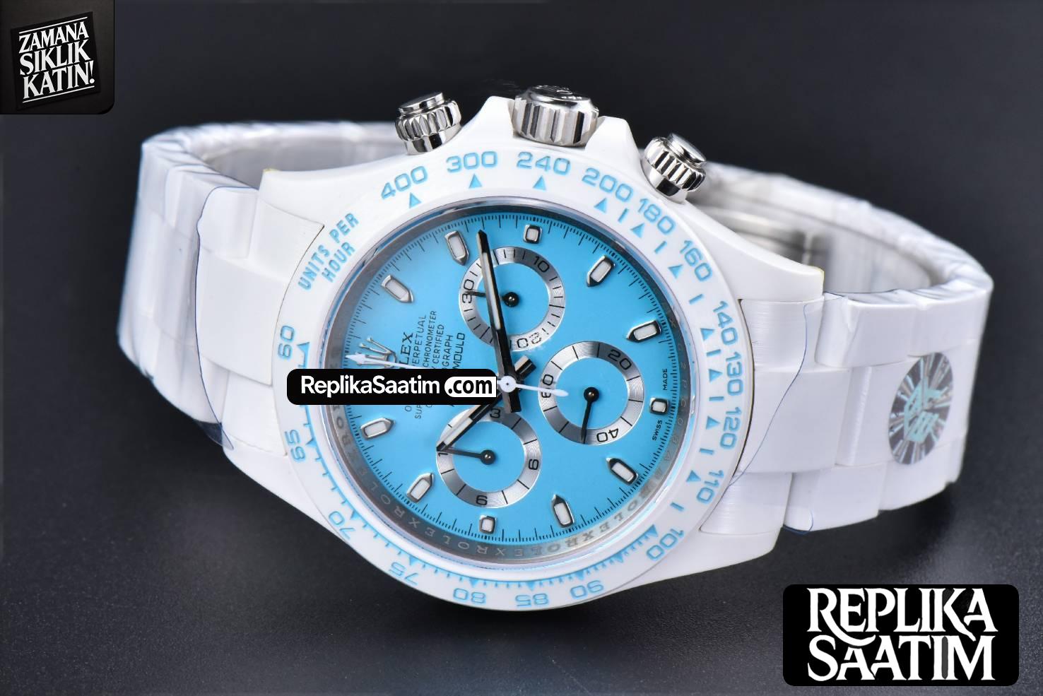 Daytona AETF White Ceramic Blue Dial Ceramic Bracelet SA4130 V2 -14