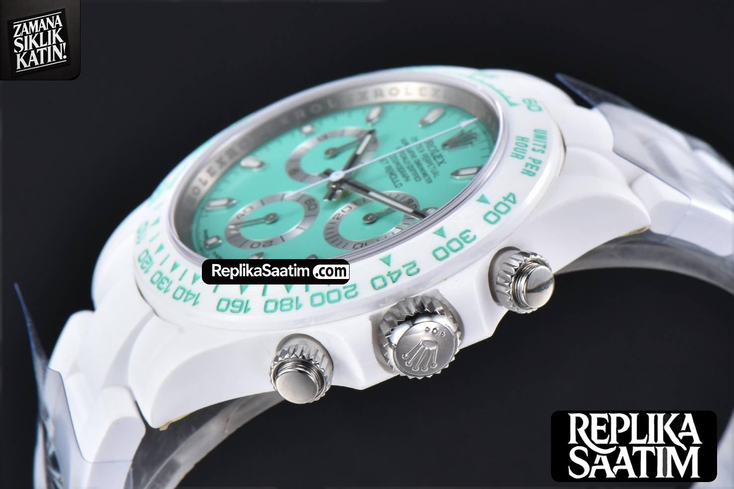 Daytona AETF White Ceramic Tiffany Dial Ceramic Bracelet SA4130 V2 -10