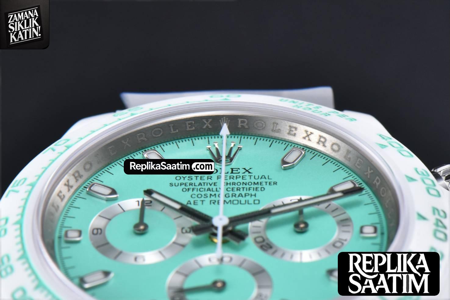 Daytona AETF White Ceramic Tiffany Dial Ceramic Bracelet SA4130 V2 -11