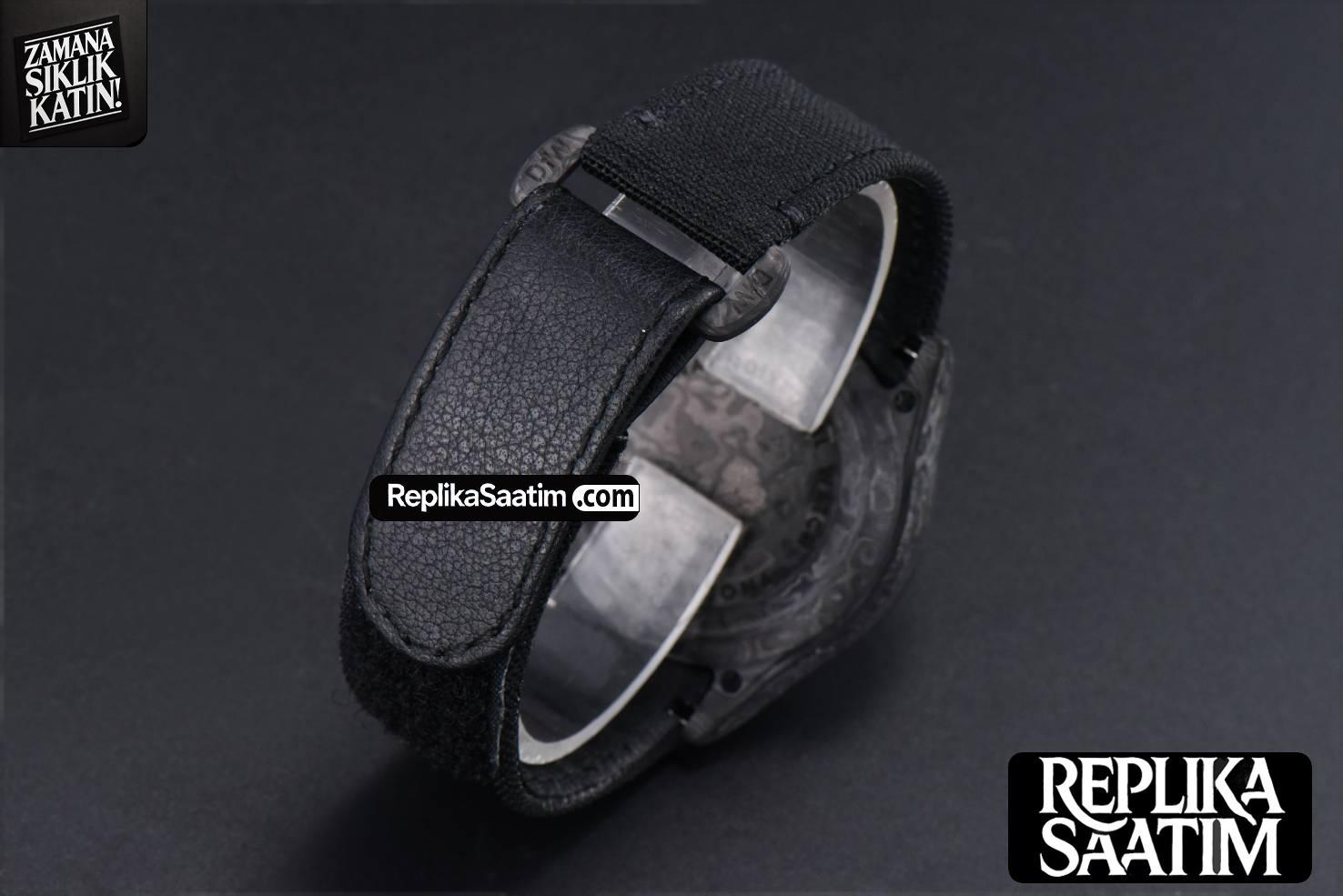 Daytona Montoya Carbon Fiber 40mm DIWF Skeleton Dial Blue Hand Black Nylon Strap 4130 -26
