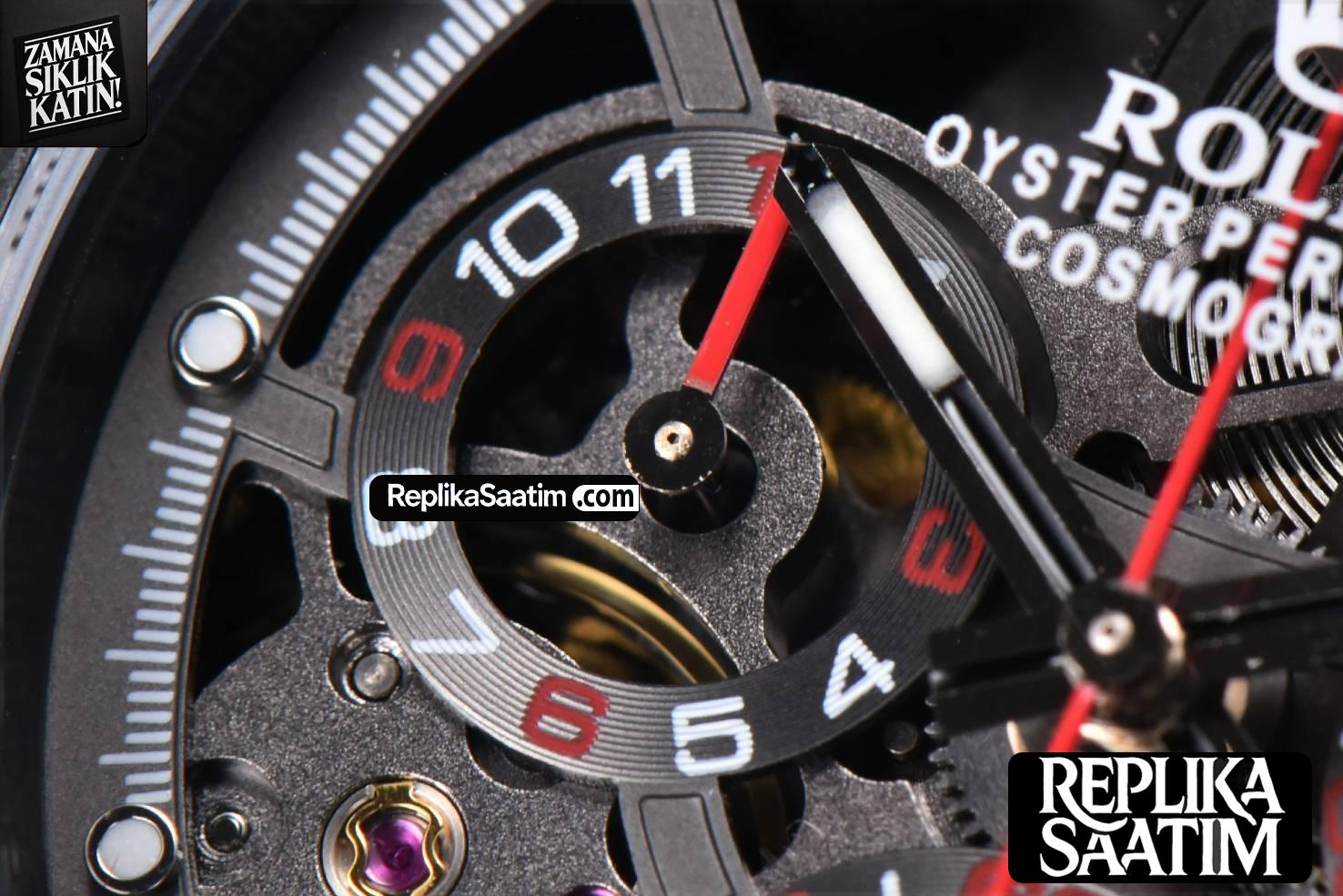 Daytona Montoya Carbon Fiber 40mm DIWF Skeleton Dial Red Hand Black Nylon Strap 4130 -06