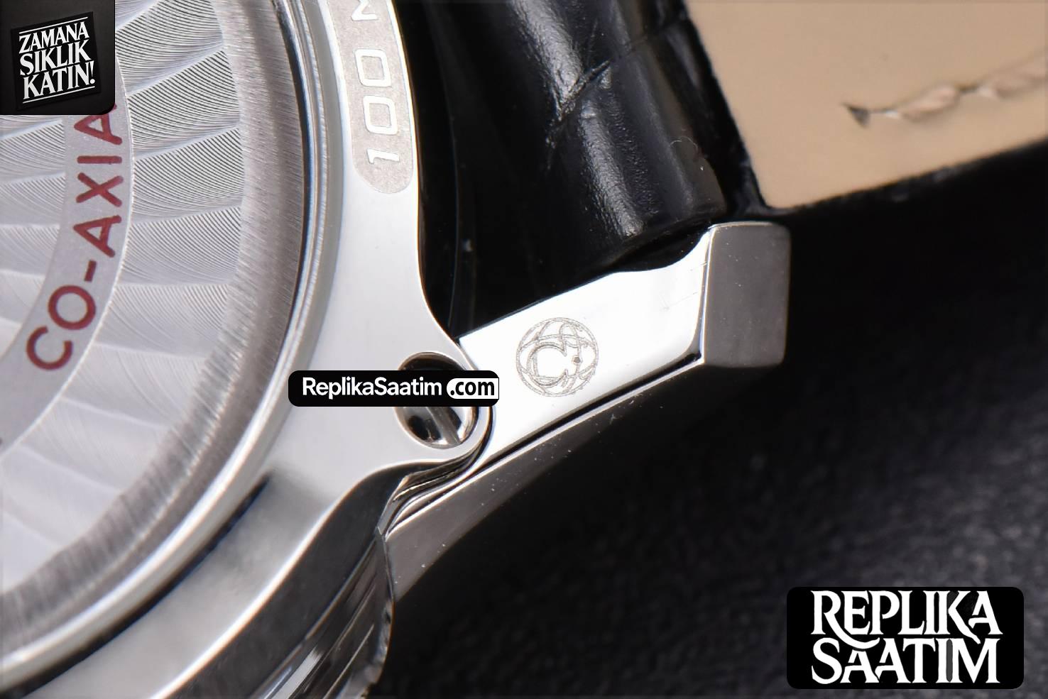 De Ville Hour Vision VSF 41MM Black/Silver Dial Black Croco Strap A8500 -23