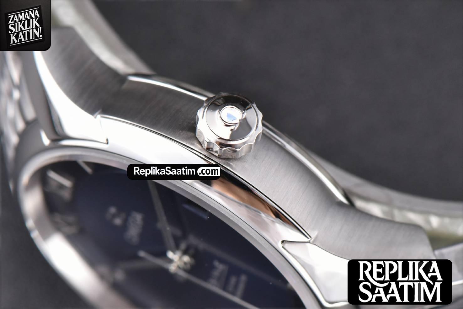 De Ville Hour Vision VSF 41MM Blue Dial SS Bracelet A8500 -09