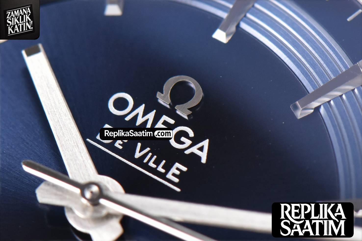 De Ville Hour Vision VSF 41MM Blue/Silver Dial Blue Croco Strap A8500 -06