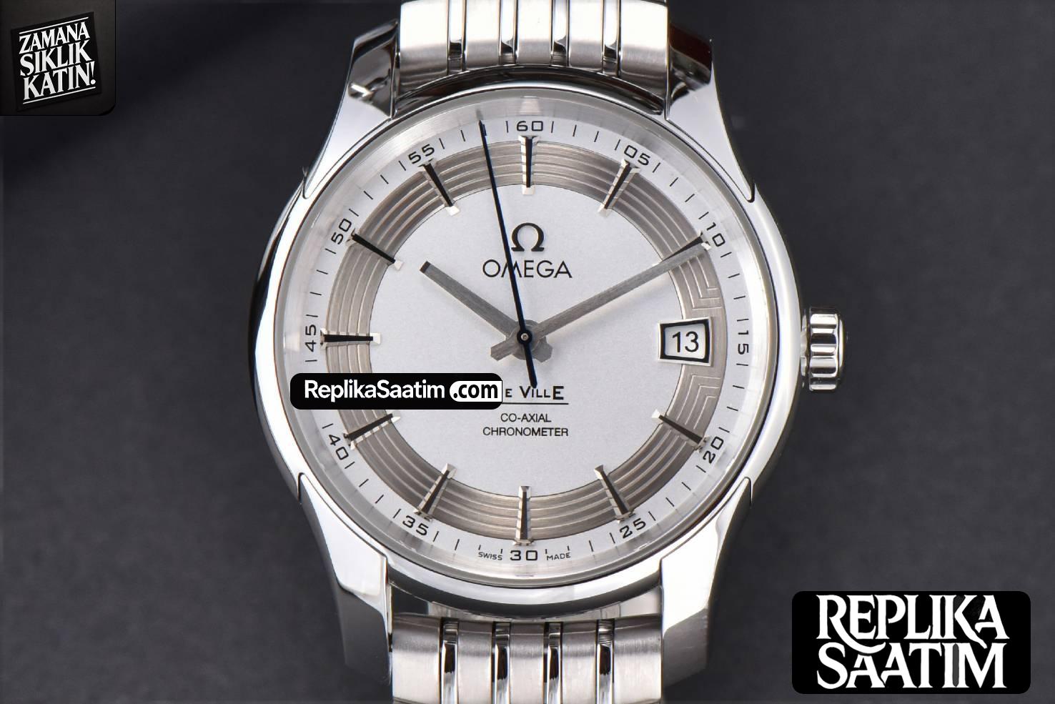 De Ville Hour Vision VSF 41MM White/Silver Dial SS Bracelet A8500 -22