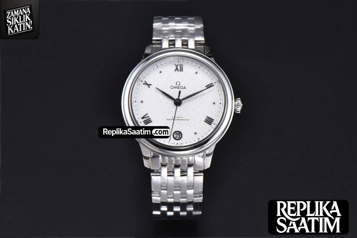 De Ville Prestige Ladies 34mm VSF White Dial Bracelet A8800 -01