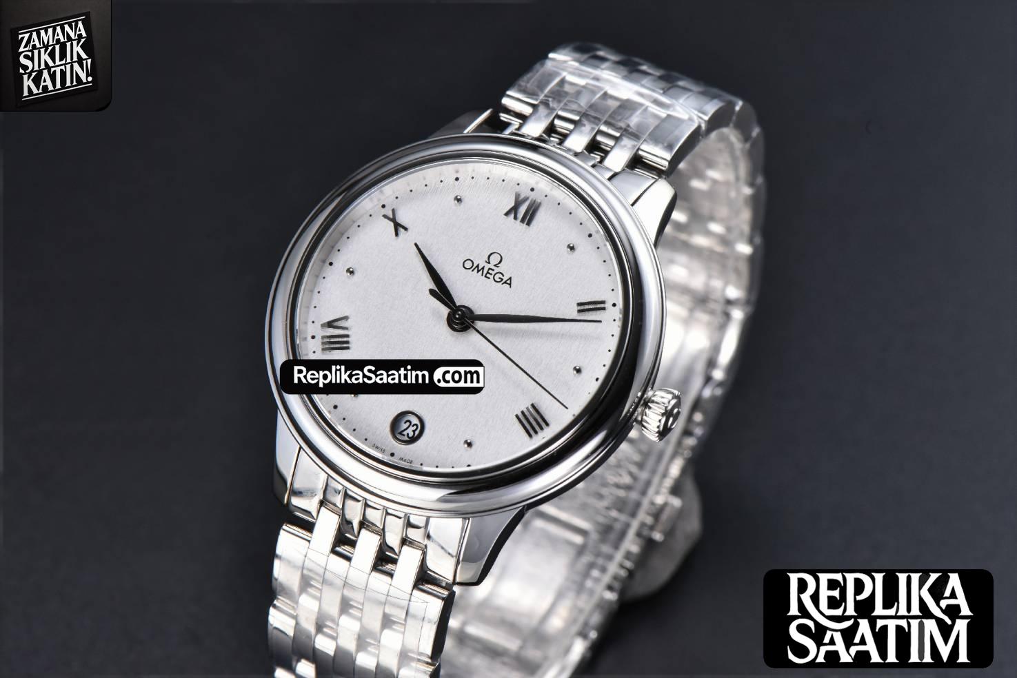 De Ville Prestige Ladies 34mm VSF White Dial Bracelet A8800 -03
