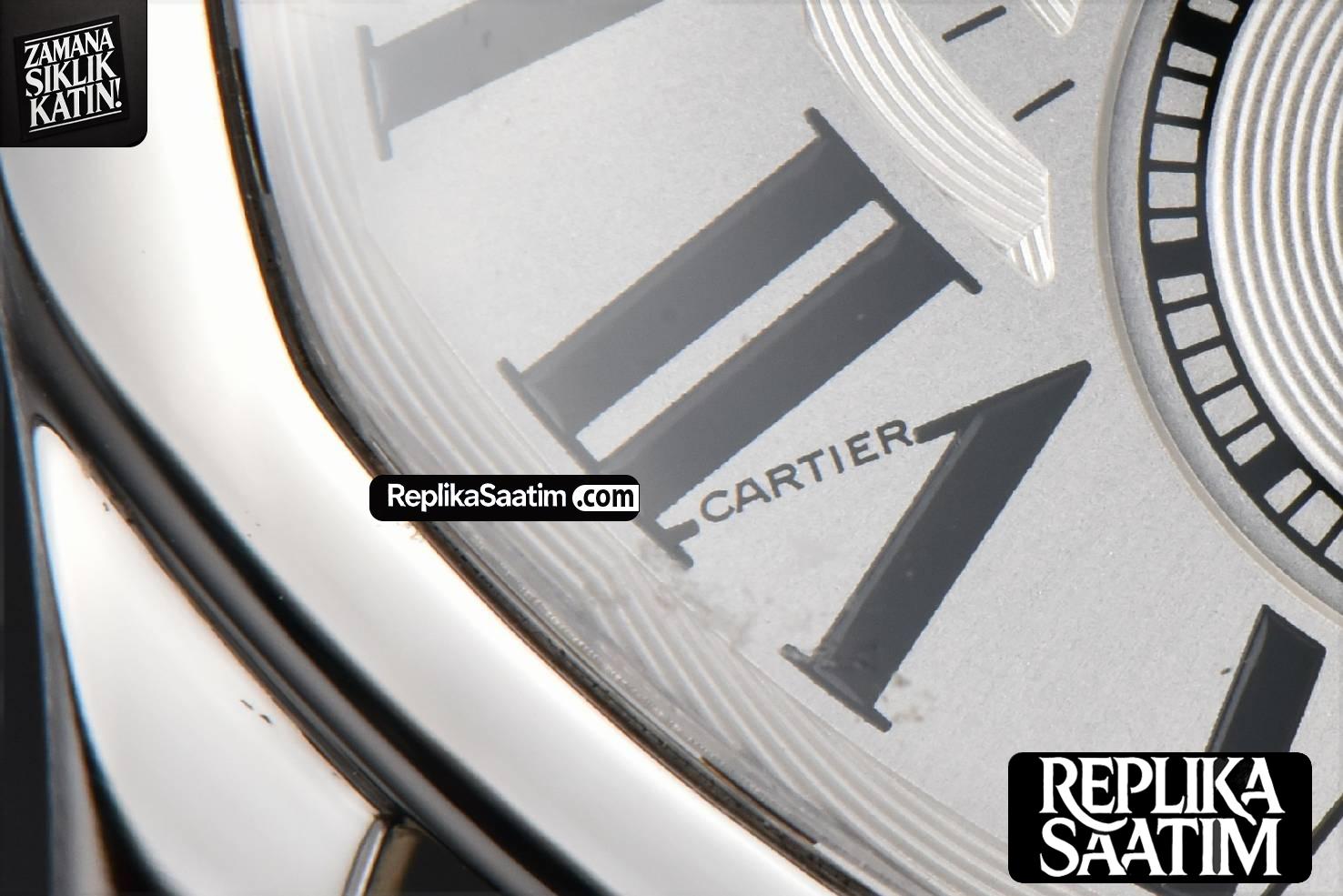Drive De Cartier 40mm APSF White Dial Black Leather Strap A23J -09