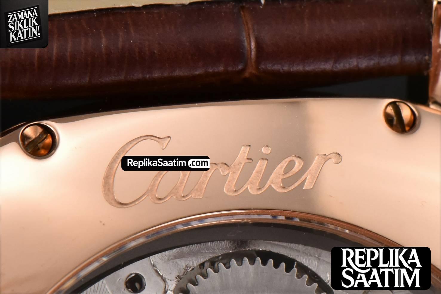 Drive De Cartier RG 40mm APS Gray Dial Brown Leather Strap A23J -20