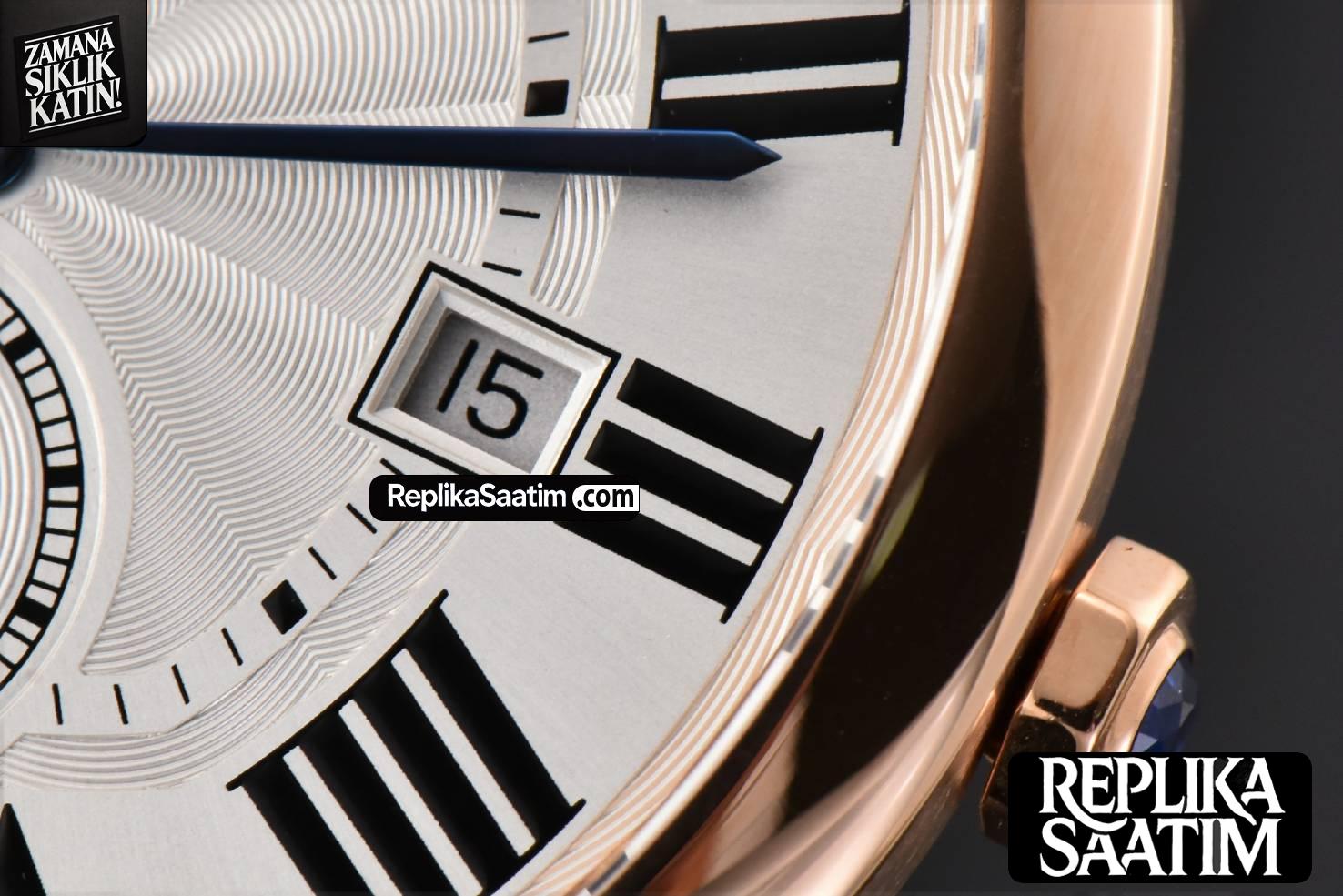 Drive De Cartier RG 40mm APSF White Dial Brown Leather Strap A23J -09
