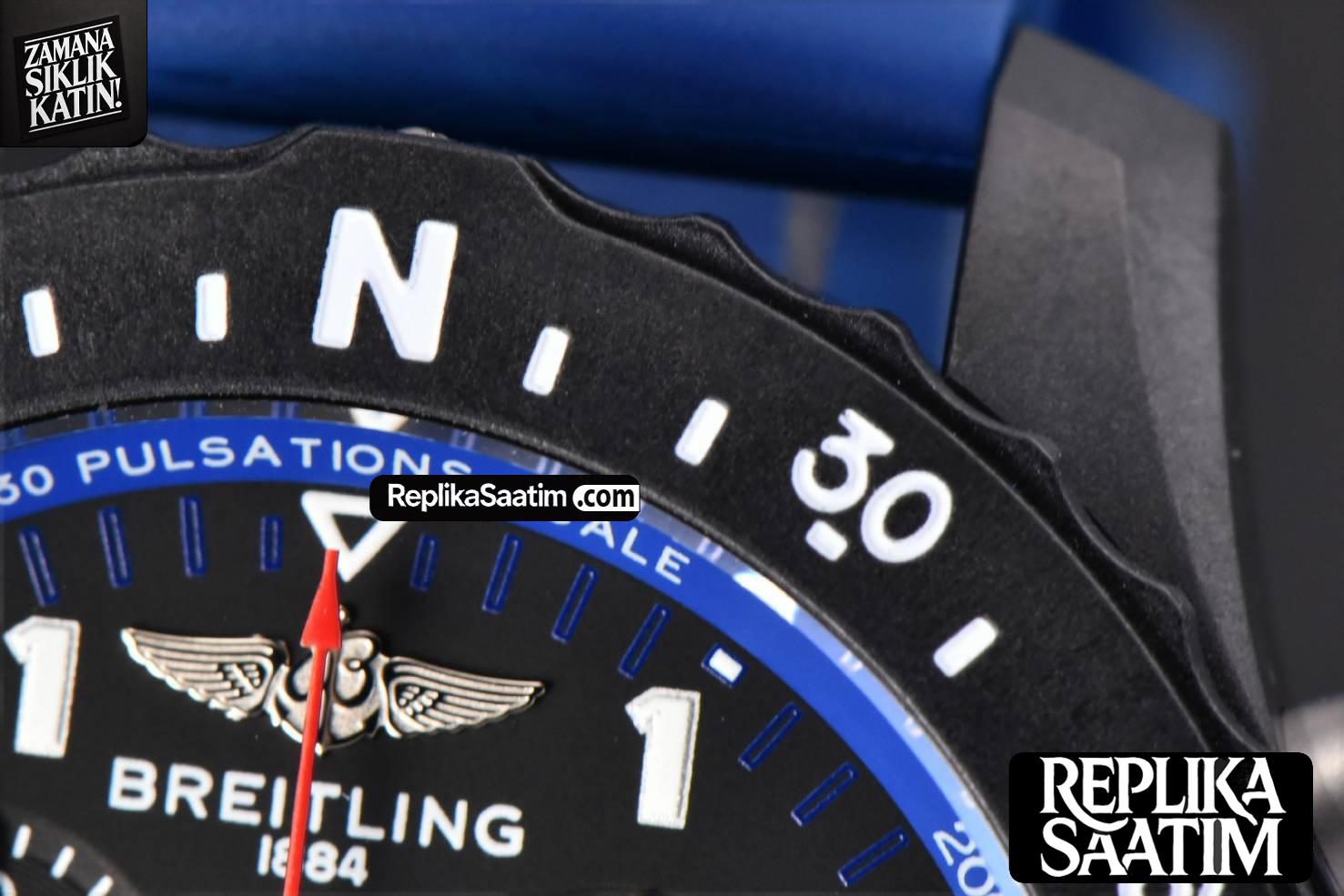 Endurance Pro 44mm OF Blue Chronometer Dial Blue Rubber Strap Swiss Quartz -11