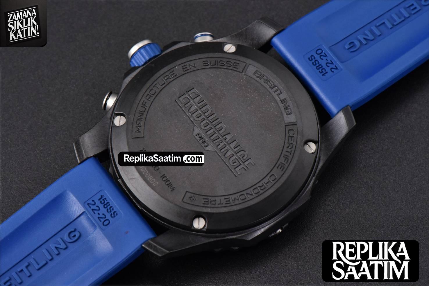 Endurance Pro 44mm OF Blue Chronometer Dial Blue Rubber Strap Swiss Quartz -19