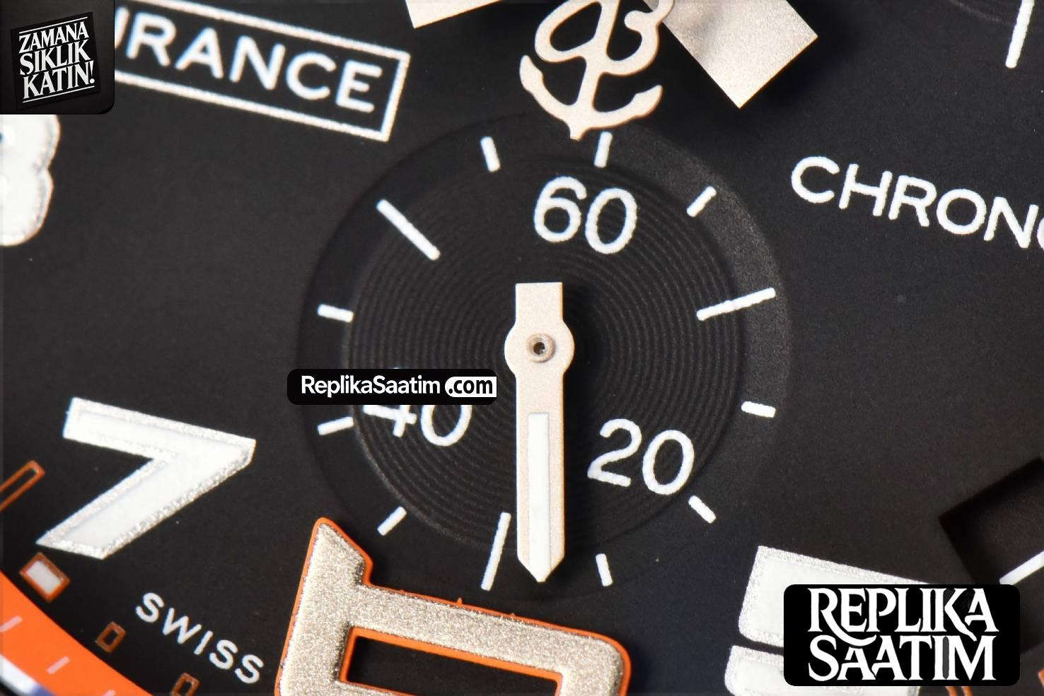 Endurance Pro 44mm OF Orange Chronometer Dial Orange Rubber Strap Swiss Quartz -09