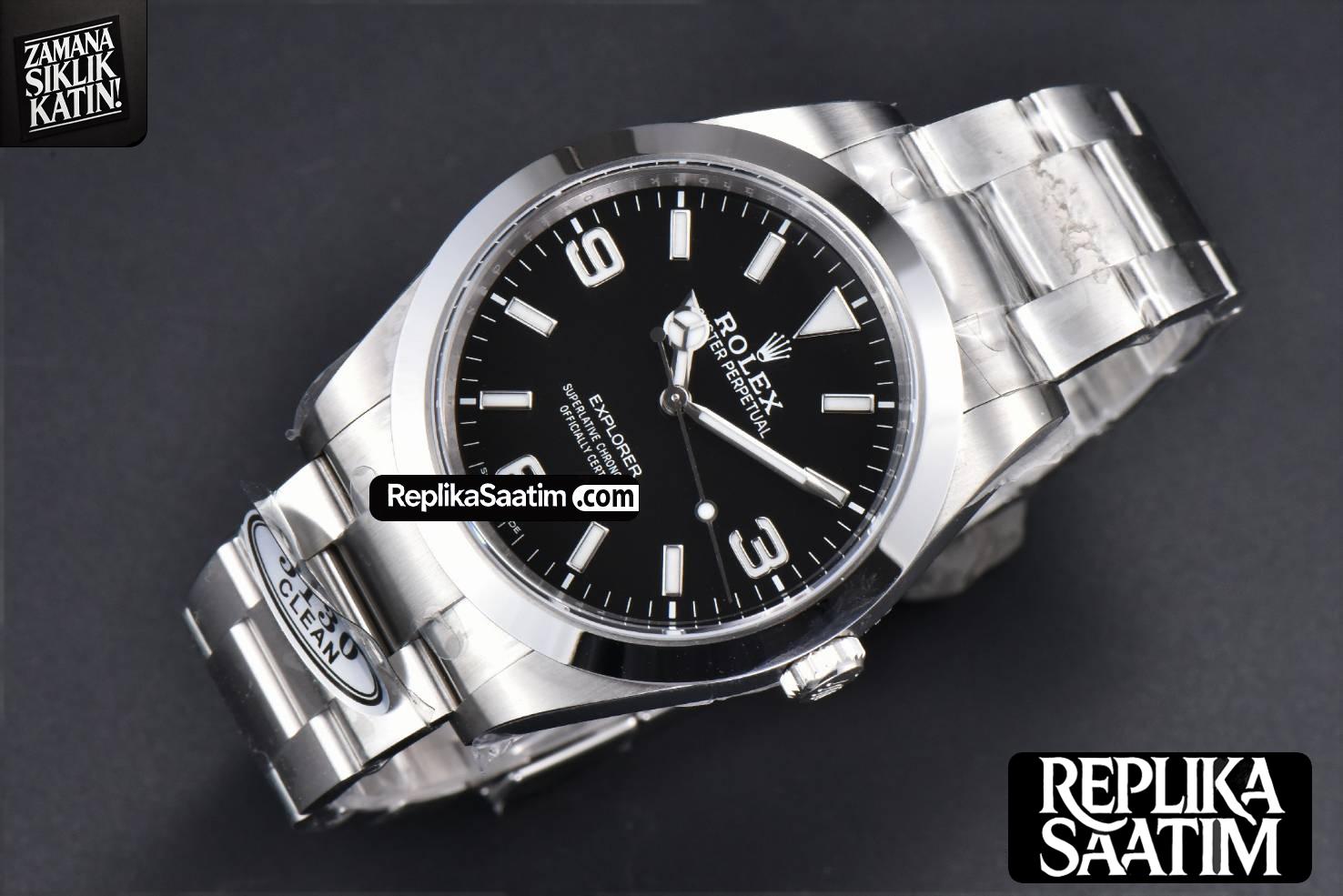 Explorer I 214270 39mm 904L Clean CF Black Dial SS Bracelet VR3132 -03
