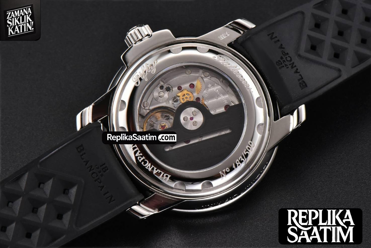 Fifty Fathoms 5008D ‘No Rad’ 40mm GSF Black Dial Black Rubber Strap A1151 -16