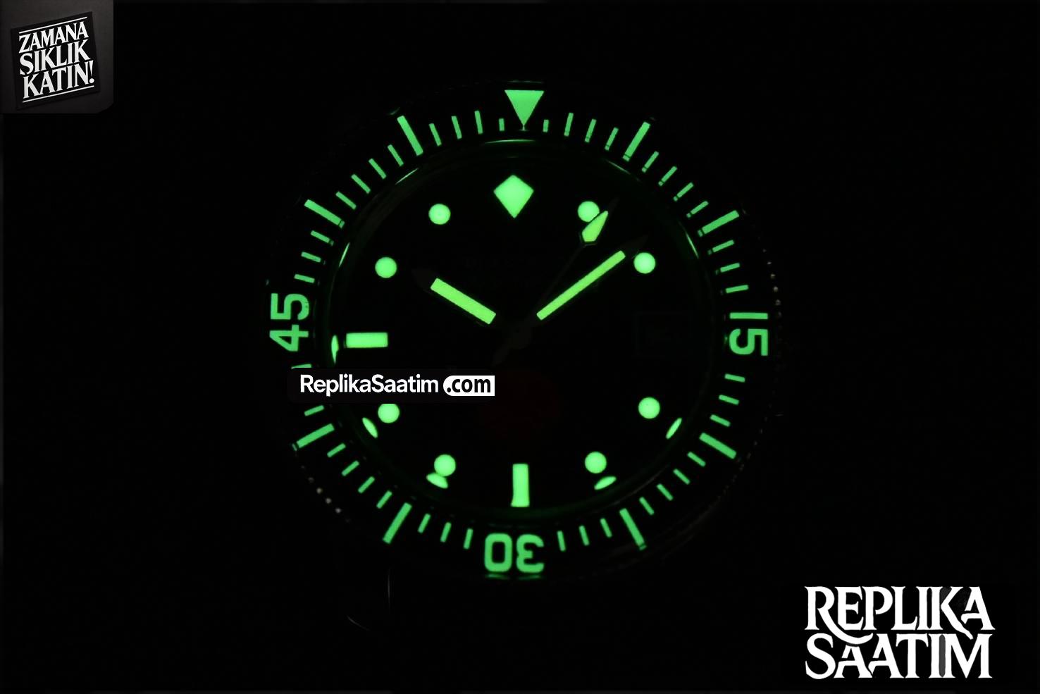 Fifty Fathoms 5008D ‘No Rad’ 40mm GSF Black Dial Black Rubber Strap A1151 -35