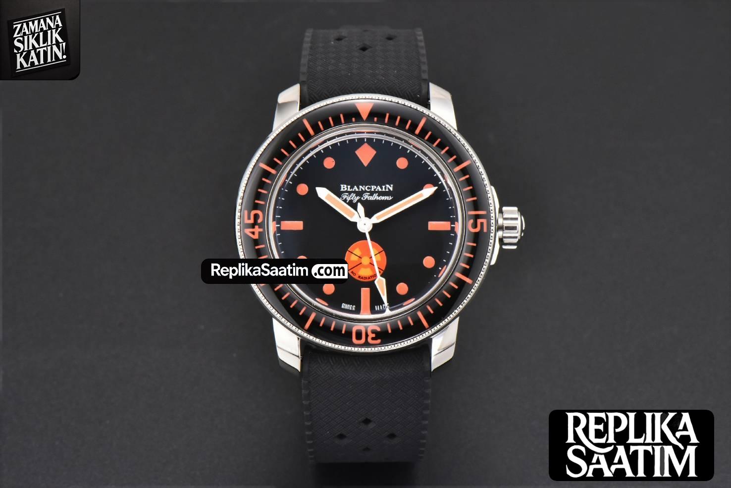 Fifty Fathoms 5008E ‘No Rad Only’ 40mm GSF Black Dial Black Rubber Strap A1151 -02