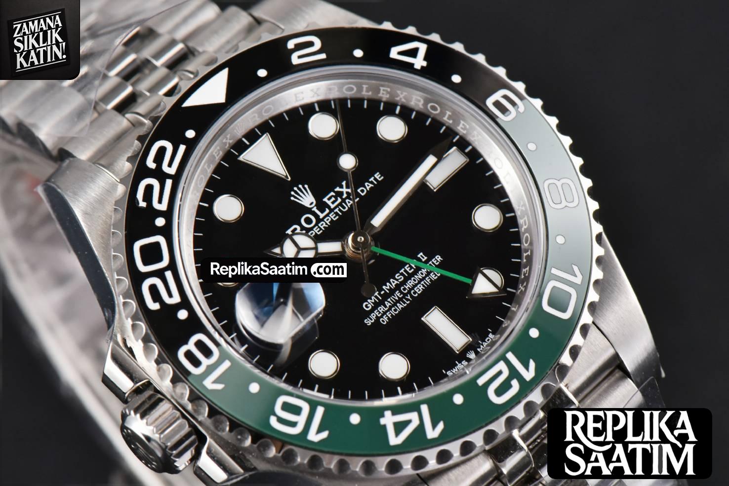 GMT Master II 126720 VTNR 904L V9F Sprite Black/Green Jubilee Bracelet SH3285 -10
