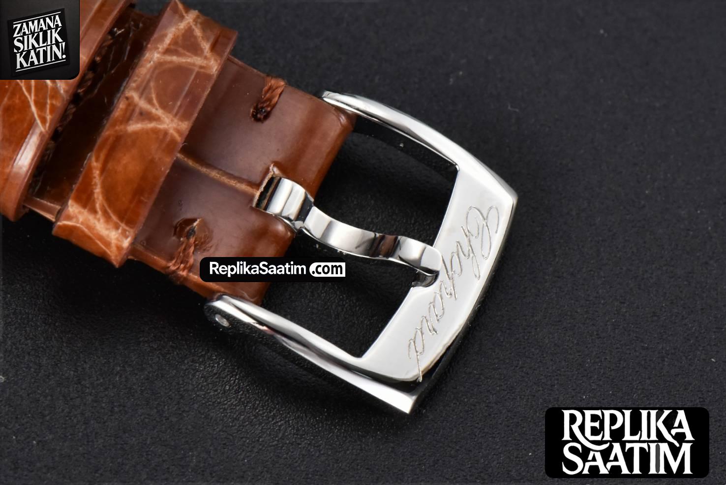 Happy Sport Automatic RG/SS 33mm HWF White Dial Brown Leather Starp A2892 -14