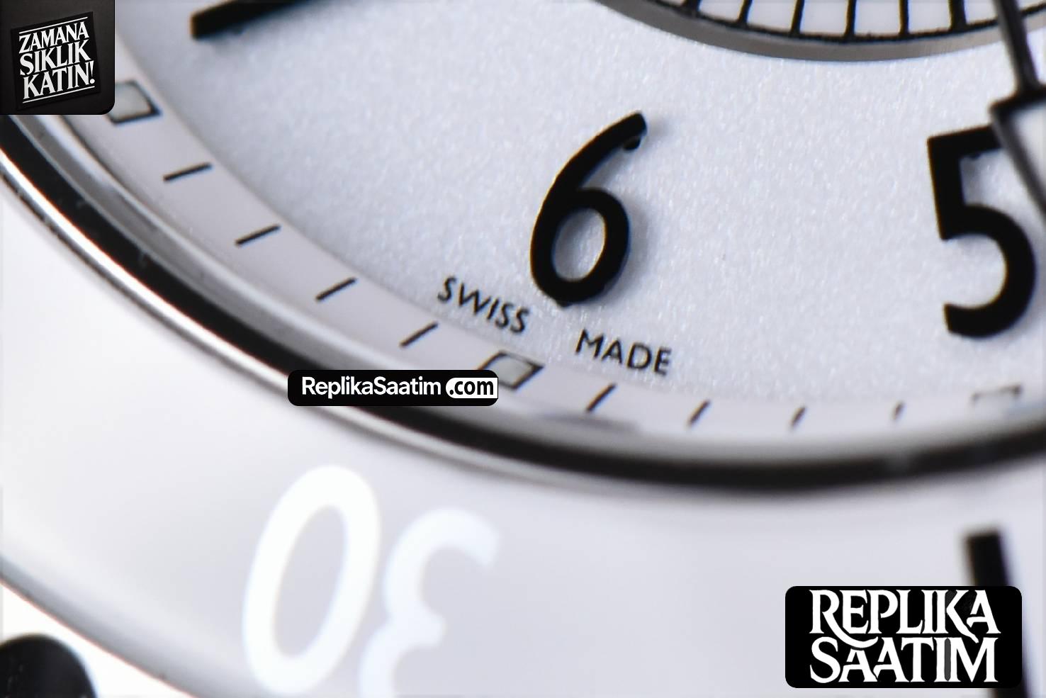 J12 38mm XF WhiteCeramic White Dial Crystal Markers On Bracelet -06
