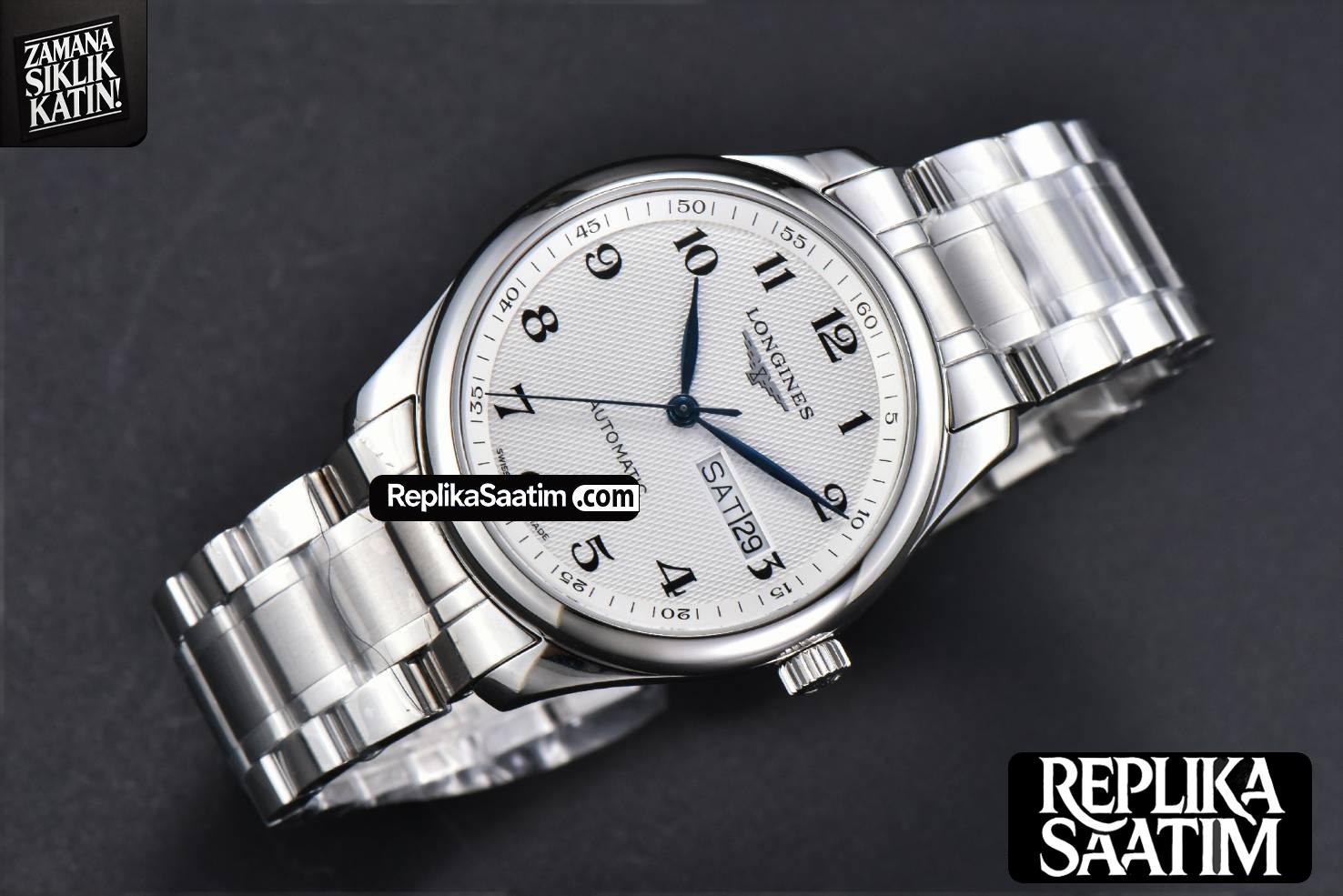 Longines Master Automatic 40mm LGF White Dial SS Bracelet -12