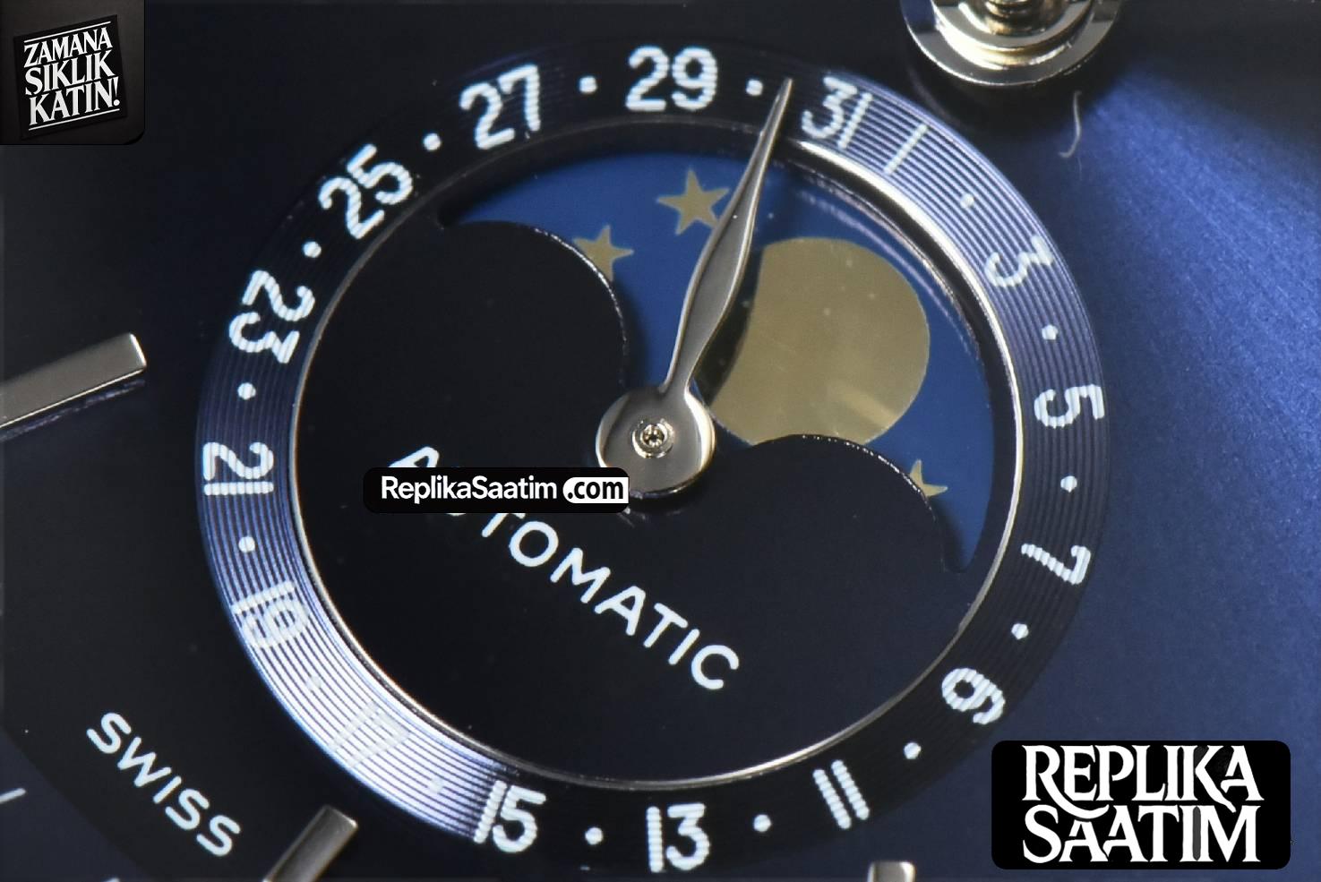 Longines Master Moonphase 40MM GF Blue Dial Stick Marker SS Bracelet A899 -08